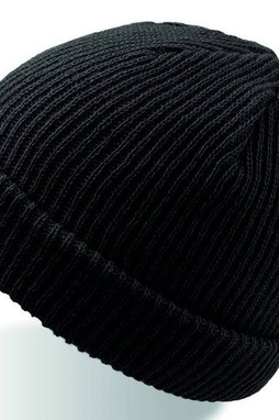 Atlantis AT115 - Chic Winter Ribbed Knit Beanie with Turn-Up
