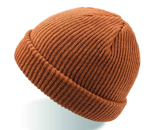 Atlantis AT115 - Chic Winter Ribbed Knit Beanie with Turn-Up