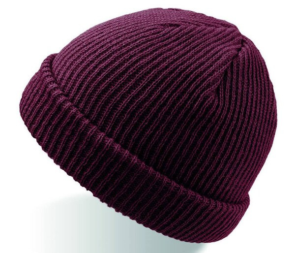 Atlantis AT115 - Chic Winter Ribbed Knit Beanie with Turn-Up