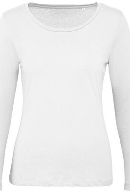 B&C BC071 - Langærmet t-shirt til kvinder, 100% økologisk bomuld