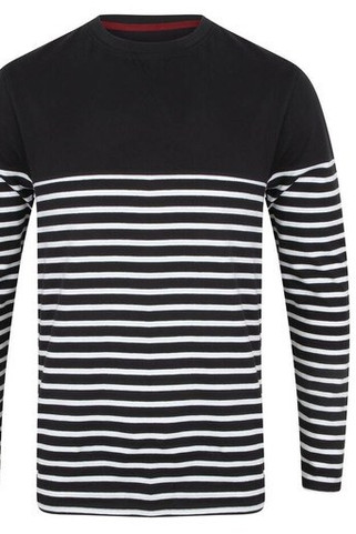 Front row FR134 - Long Sleeved Breton Striped T