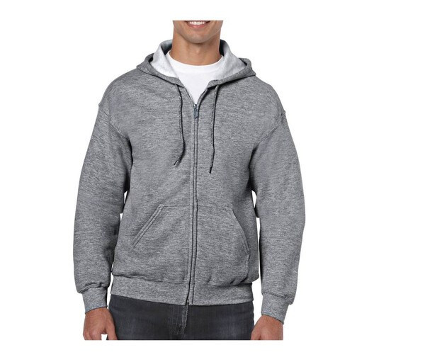 Gildan GN960 - Men's All-Season Full Zip Hoodie with Kangaroo Pockets