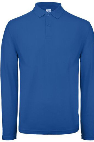 B&C ID1LS - Langarm Herren Poloshirt aus 100% Baumwolle