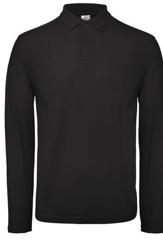 B&C ID1LS - Langarm Herren Poloshirt aus 100% Baumwolle