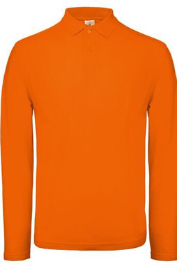B&C ID1LS - Langarm Herren Poloshirt aus 100% Baumwolle