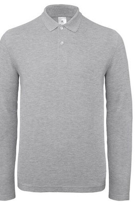 B&C ID1LS - Polo Masculina Manga Longa Premium
