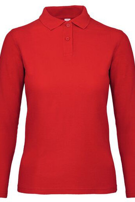 B&C ID1LW - Damen Langarm Polo mit Femininer Passform