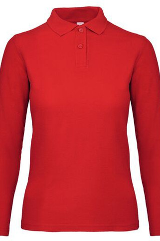 B&C ID1LW - Elegante Dames Piqué Polo Met Lange Mouwen