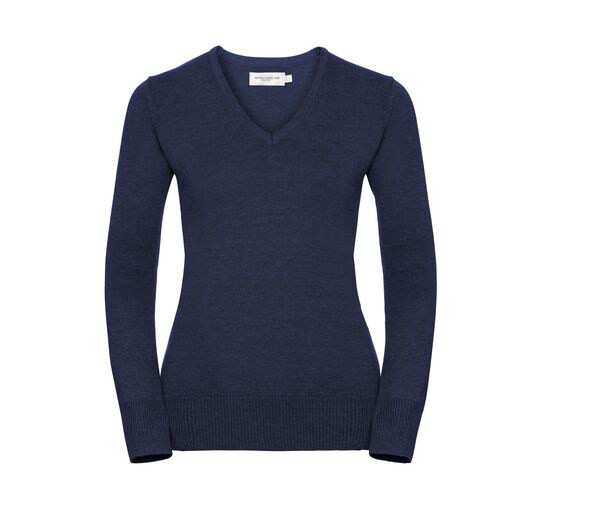 Russell Collection JZ10F - CottonBlend V-Neck Quick-Dry Pullover Sweater