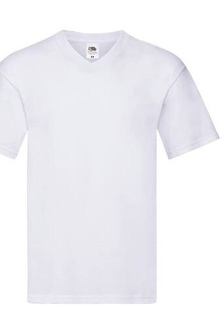 Fruit of the Loom SC224 - Mens Classic Cotton V-Neck Tee for Summer