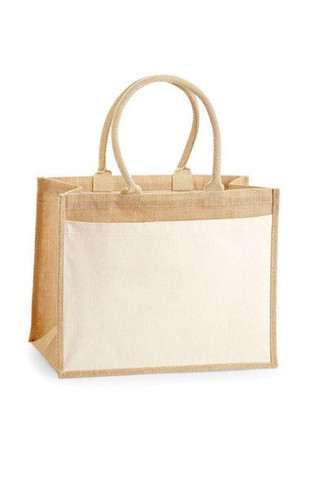 Westford mill WM426 - Eco-Friendly Personalized Burlap Shopping Tote