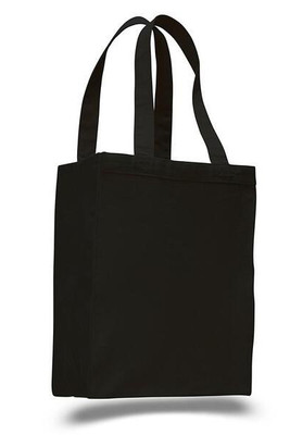 Q-Tees Q1000 - Canvas Gusset Shopping Tote Bag
