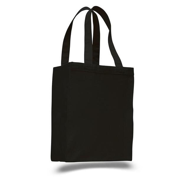 Q-Tees Q1000 - Canvas Gusset Shopping Tote Bag