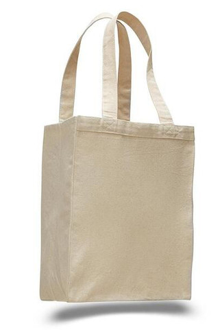 Q-Tees Q1000 - Canvas Gusset Shopping Tote Bag