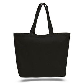 Q-Tees Q1200 - Spacious Heavy Canvas Tote with Velcro Closure