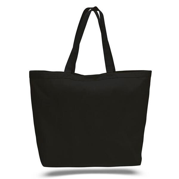 Q-Tees Q1200 - Spacious Heavy Canvas Tote with Velcro Closure