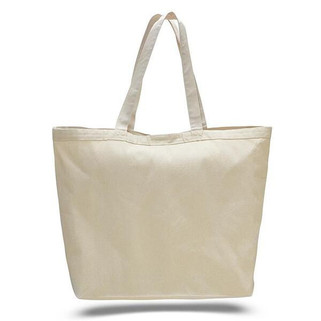 Q-Tees Q1200 - Spacious Heavy Canvas Tote with Velcro Closure