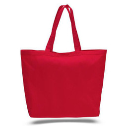 Q-Tees Q1200 - Bolso Tote Grande de Lona con Cierre de Velcro