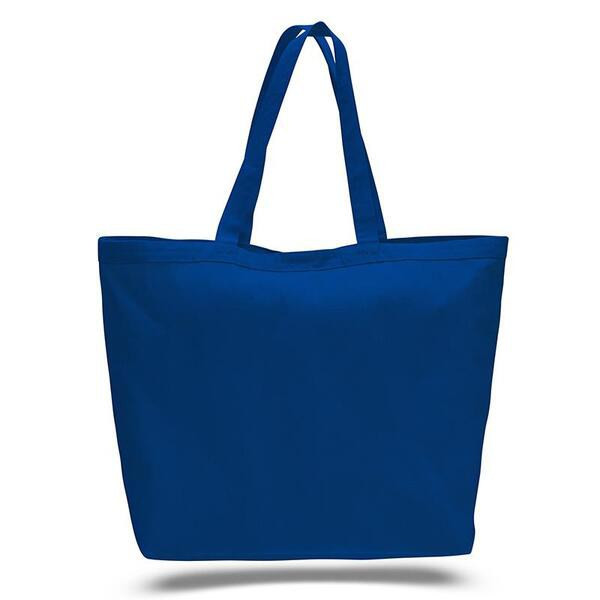 Q-Tees Q1200 - Spacious Heavy Canvas Tote with Velcro Closure