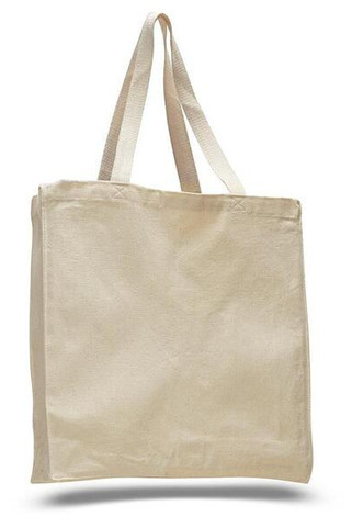 Q-Tees Q125300 - Canvas Shopper with Gusset