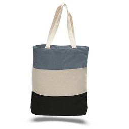 Q-Tees Q125900 - Canvas Tri-Color Professional Tote Bag