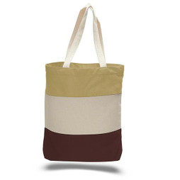Q-Tees Q125900 - Canvas Tri-Color Professional Tote Bag