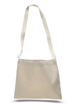 Q-Tees Q126100 - Durable Canvas Crossbody Messenger Bag