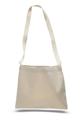 Q-Tees Q126100 - Bolso Mensajero de Lona con Correas Largas