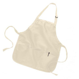 Q-Tees Q4250 - Medium Length Apron with 3 Compartment Pouch