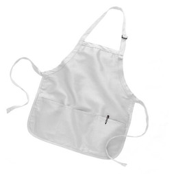 Q-Tees Q4250 - Medium Length Apron with 3 Compartment Pouch