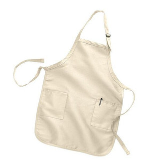 Q-Tees Q4350 - Full Length Apron with 2 Patch Pockets