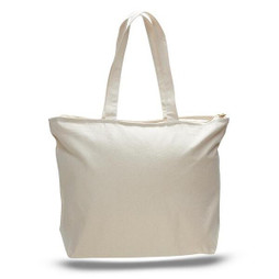 Q-Tees Q611 - Canvas Zipper Tote