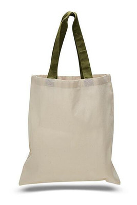 Q-Tees QTB6000 - Economical Tote Bag with Colored Handles
