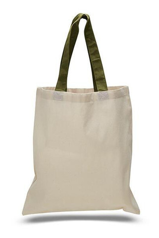 Q-Tees QTB6000 - Economical Tote Bag with Colored Handles