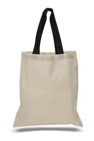 Q-Tees QTB6000 - Economical Tote Bag with Colored Handles