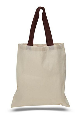 Q-Tees QTB6000 - Economical Tote Bag with Colored Handles