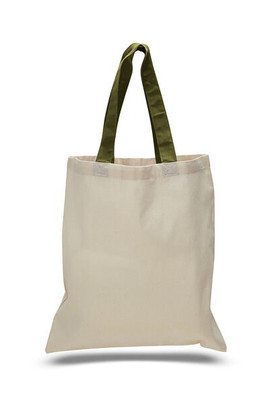 Q-Tees QTB6000 - Economical Tote Bag with Colored Handles