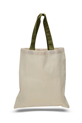 Q-Tees QTB6000 - Economical Tote Bag with Colored Handles