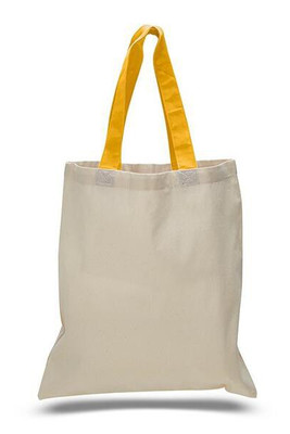 Q-Tees QTB6000 - Economical Tote Bag with Colored Handles
