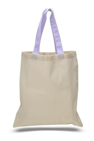 Q-Tees QTB6000 - Economical Tote Bag with Colored Handles