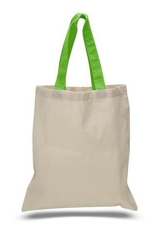 Q-Tees QTB6000 - Economical Tote Bag with Colored Handles