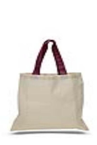 Q-Tees QTB6000 - Economical Tote Bag with Colored Handles