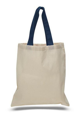 Q-Tees QTB6000 - Economical Tote Bag with Colored Handles