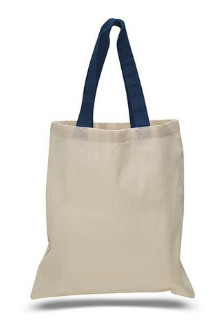 Q-Tees QTB6000 - Economical Tote Bag with Colored Handles