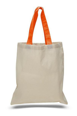 Q-Tees QTB6000 - Economical Tote Bag with Colored Handles