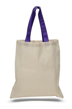 Q-Tees QTB6000 - Economical Tote Bag with Colored Handles