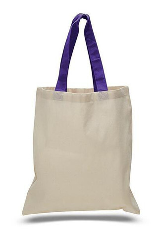 Q-Tees QTB6000 - Economical Tote Bag with Colored Handles
