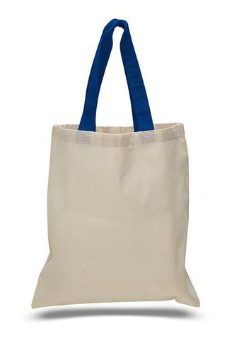 Q-Tees QTB6000 - Economical Tote Bag with Colored Handles
