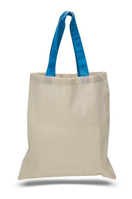 Q-Tees QTB6000 - Economical Tote Bag with Colored Handles