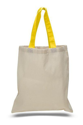 Q-Tees QTB6000 - Economical Tote Bag with Colored Handles